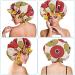 Janmercy African Satin Bonnet 4 Pcs Set - Adjustable Buckle, Double Layer Sleep Cap for Women - Extra Large Reversible Night Hair Bonnets (Retro Style) - Buy Online on GoSupps.com