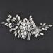 Bride Hair Accessories Lightweight Wedding Hair Clip Floral Leaf Bridal Hair Comb Exquisite Wedding Hair Clip Multipurpose Diamond Hair Accessories for Women Girls Sliver - Buy Online on GoSupps.com