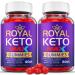 (2 Pack) Royal Keto Gummies Max Strength - Royal Keto ACV Gummies Vegan Formula with Apple Cider Vinegar Weight Shark Loss Tank Beet Root Juice Vitamin B12 Royal Keto Gummies Purple (120 Gummies)