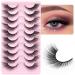 Zenotti L Curl Natural Look False Eyelashes - Wispy Cat Eye Strip Lashes for Fluffy Volume - Faux Mink Extensions for Fox Eye Look - Buy Online on GoSupps.com