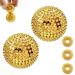 2 pieces of magnetic massage ball hedgehog ball and 3 pieces massage rings magnetic acupressure balls acupuncture massage balls yoga ball for stress relief massage (gold)