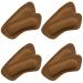 Comfort Heel Pads for Shoes Leather Heel Cushions for Heel Pain Relief Blister Prevention High Heel Comfort Pads for Women Men Heel Protectors and Liners (4 Pairs Leather Brown)