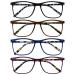 Opulize Unisex Arc Reading Glasses (Pack of 10) +1.50 Diopters Black / Brown / Blue / Purple