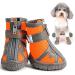 Zweitea Breathable Dog Shoes for Small Dogs - Reflective Non-Slip Boots for Chihuahua - Paw Protection Durable Sole - Size 5 (1.89x2.09) - Orange - Buy Online on GoSupps.com