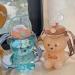 JQWSVE Kawaii Bear Straw Bottle - Cute and Leak-Proof 47oz Coffee Water Bottle for Office Travel - Buy Online on GoSupps.com