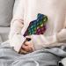 Rainbow Scale Hot Water Bottle with Plush Cover | Hot Water Bottle Hand Warmer for Adults & Kids | 26.5x15.3cm - Buy Online on GoSupps.com