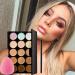 REMEK Cream Concealers Pure Full Coverage Cosmetic Cream Makeup Kit | Makeup Concealer 15 Colours and 1 Makeup Brushes and 1 Puff Egg - Buy Online on GoSupps.com