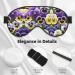Blue Flowers Print Unisex Eye Mask | Soft Comfortable Light-Blocking Sleep Mask for Better Rest - Buy Online on GoSupps.com
