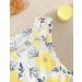 Puseky Toddler Girl Floral Print Sleeveless Dress and Ribbed Cardigan Set - 18-24 Months Yellow - Buy Online on GoSupps.com