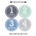 Baby Boy Monthly Milestone Stickers - Set of 12 | Newborn Boy Month Stickers for Baby's First Year Growth and Milestones - Buy Online on GoSupps.com