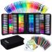 TANMIT Glitter Gel Pens Glitter Pen with Case for Adults Coloring Books 160 Pack Artist Colored Gel Markers with 40% More Ink for Drawing Scraobooking Writing Doodling