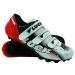 Luck Extreme MTB bike shoe with carbon sole from a piece of microfiber without seams.Microfibers super breathable and resistant 43 EU red