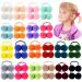 40-Piece Baby Girls Pom Pom Hair Ties - Elastic Fluffy Ponytail Holders for Toddlers and Kids - Buy Online on GoSupps.com