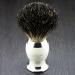 Men's Badger Synthetic Hair Shaving Brush - Black & Metal Base in Designer Box | Perfect Gift for Gentlemen - Buy Online on GoSupps.com