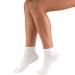 Truform Medical Compression Socks for Men and Women 8-15 mmHg Ankle Length Low Cut White Medium