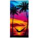 Dawhud Direct Palm Tree Sunset Super Soft Plush Cotton Beach Bath Pool Towel for Women, Girls, Kids, Men, Dog Bath Towel Print 30" x 60" Pool Towel Super Soft Plush Cotton Beach Towel Multicolor