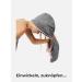 Sowel 100% Organic Cotton Hair Turban Towel - Unisex Grey/Blue with Button | Sustainable Hair Care Solution - Buy Online on GoSupps.com