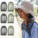 6PCS Midge Head Net Mesh Mosquito Face Net Cover Mosquito Head Net for Outdoor Hiking Camping Climbing Fishing and Walking Fly Insects Bugs Preventing(3PCS Black+3PCS Green)