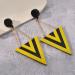 Feyley Triangular Seam Earrings | Minimalist Acrylic Geometric Dangling Jewelry for Women & Girls - White - Buy Online on GoSupps.com