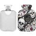 Skull Stars White Hot Water Bottle - 2L Pain Relief & Menstrual Cramps Heating Pad - Buy Online on GoSupps.com