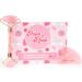 Prim+Rose Gua Sha and Face Roller Rose Quartz Set to Sculpt Massage Relieve Facial Tension Promote Circulation and Soothe Skin with Velvet Pouch and Sticker Sheet Pink