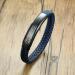 VNOX Custom Engraved Leather Medical Alert ID Bracelet for Men - Handmade Two-Tone Adjustable Wristband for Diabetes Insulin - 6.5-8.4 Inches - Buy Online on GoSupps.com