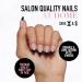 Glamnetic Press On Nails - Caviar | Semi-Transparent Short Almond Nails | Reusable 30 Nail Kit with Glue | 15 Sizes Available - Shop Internationally - Buy Online on GoSupps.com