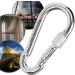 Buy Com-Four 12x Heavy-Duty Screw Carabiner Hooks - 260 kg Load Capacity - Ideal for High Stress - Set of 12 (90 x 9 mm) - International Shipping Available - Buy Online on GoSupps.com