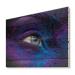 DesignQ Female Eye With Dry Paint Dust Pigment On Face Modern & Contemporary Wood Wall Decor Purple Wood Wall Art Large People Wood Wall Panels Printed On Natural Pine Wood Art