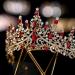 SWEETV Crystal Royal Queen Crown Tiara - Rhinestone Princess Headband for Prom & Birthday in Red - Buy Online on GoSupps.com