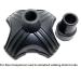 Quantum Leap 19mm Non-Slip Self Standing Quad Support Rubber Cane Tip - 4 Point Replacement for 3/4 Inch Standard Walking Canes - Black - Buy Online on GoSupps.com