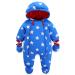 Vine Baby Snowsuit Toddler Hooded Down Jumpsuit Infant Thick Romper Footie Outwear Winter Coat Zipper Outfits Wear Girls Boys 3-6 Months Blue-star