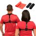 Posture Corrector For Women Men & Kids Back Pain Posture Straightener Support - Adjustable Comfortable Back Brace Supporter & Underarm Pads & Resistance Band Correctors Under Clothes