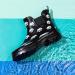 NORTY Women's Ankle Rain Boots - Waterproof Garden Boot 9 Black White Paw Print - Buy Online on GoSupps.com