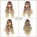 Faelbaty Long Curly Blonde Ombre Wig for Women | Natural Cosplay Wig with Ponytail | Perfect for Girls - Buy Online on GoSupps.com