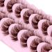 Brown Cluster Lashes Extension - 10 Pairs of 17MM Natural Wispy Fluffy Faux Mink Lashes - Buy Online on GoSupps.com