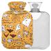 Naanle Halloween hot water bottle with cover transparent hot water bottle 1l heat bottle for bed handfeers Warmer pain relief heat and cold therapy