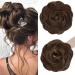 S-Noilite hair pieces for women hair scrunchies thick messy bun hair bun updo Chignons ponytail extenions - Dark Brown mix Light Auburn Dark Brown & Light Auburn