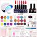 Morovan Gel Nail Polish Kit with UV Light - 6 Colors + 36W LED Lamp | Manicure Tools & Nail Art Supplies Set - Buy Online on GoSupps.com