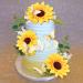 Sunflower Rose Flower Cake Decorations Butterfly Cake Topper with Artificial Eucalyptus and Happy Birthday Topper for Summer Sunflower Wedding Party Decorations Baby Shower Supplies (Sunflower) - Buy Online on GoSupps.com