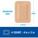 Nexcare Cushioned Adhesive Pad AWP-34-CA Waterproof 3 in x 4 in (76.2 mm x 101 mm) 4/Pack - Buy Online on GoSupps.com