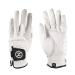 Zero Friction Ultra Feel Cabretta golf glove padded fingers and palms to reduce tension and new to verb white