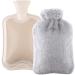 2L Hot Water Bottles Plush Soft Rubber Hot Water Bottles Hand Warmer with Pure Plush (Gray)