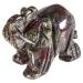 NUPUYAI ELEFANT figure gemstone crystal blissful feast faith stone lucky charm elephant figure Reiki fengshui decoration (dragon blood stone) 915#green-dragon blood stone