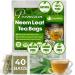 Lavendium Premium 40 Neem Leaf Tea Bags 100% Natural and Pure from Neem Leaves. Loose Leaf Neem Herbal Tea. Neem Leaf Tea. No Sugar No Caffeine No Gluten Vegan. Neem 40 Bags