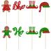 Gyufise 24Pcs Gingerbread Christmas Cupcake Toppers Glitter Gingerbread He or She Cake Topper Decorations for Christmas Theme Baby Shower Kids Birthday Party Supplies Multi-9 - Buy Online on GoSupps.com