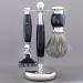 JAG Shaving Razor Set - 3-Part Luxury Gift Set with Brush Blades & Rack - Ultimate Black Shaving Experience - Buy Online on GoSupps.com