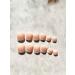 Short White Square Fake Toenails with Glitter Designs - 24Pcs Style2 - Buy Online on GoSupps.com