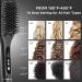 Askera Negative Ion Ceramic Hair Straightening Brush - 14 Temp Settings, Anti-Scald & Temperature Lock, Auto-Off Function - Hot Comb (Black Gold) - Buy Online on GoSupps.com