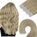 Youngsee Tape Extensions Real Hair Short Brown Blond Tape In Extensions Light Brown With Blond 30 cm Invisible Tape Extensions Remy Tape In Hair Extensions Real Hair Seamless 20PCs 30g #P8A/60 30 cm 3- #P8A/60